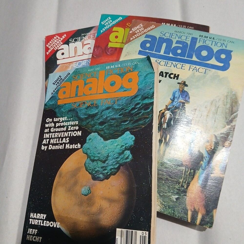 analog science fiction and fact 1991 Jan March April May Set Of 4